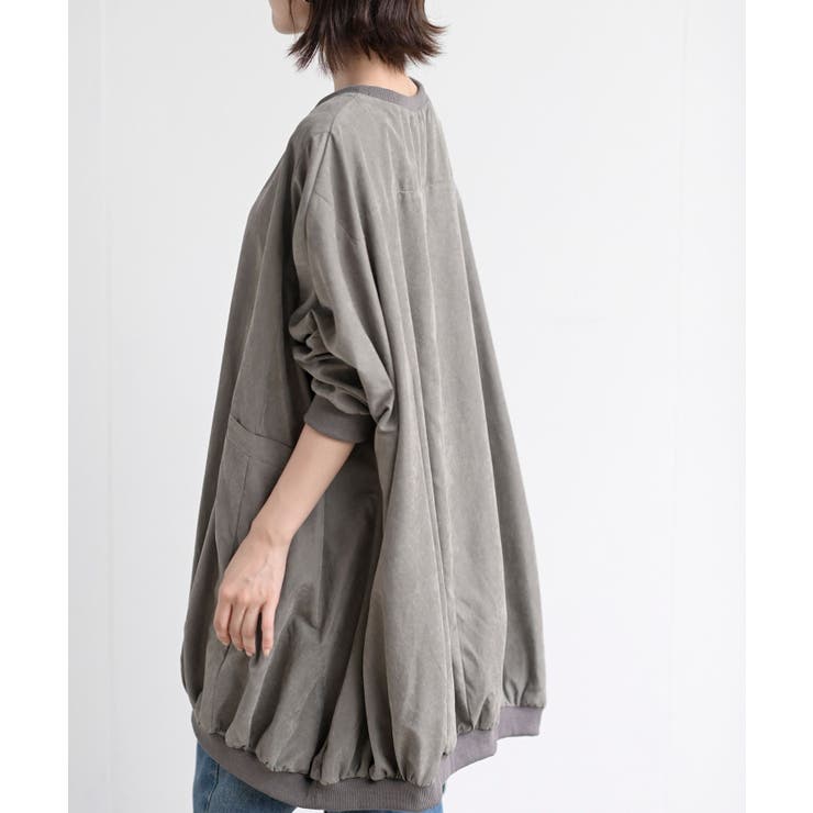 ピーチ起毛リブ使いゆったりチュニック | rps | 詳細画像23 