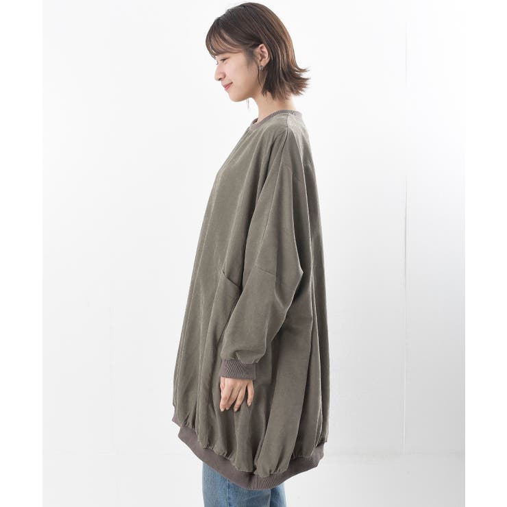 ピーチ起毛リブ使いゆったりチュニック | rps | 詳細画像26 