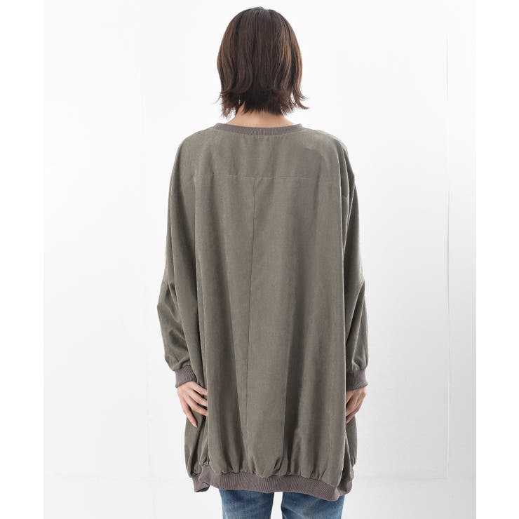 ピーチ起毛リブ使いゆったりチュニック | rps | 詳細画像27 