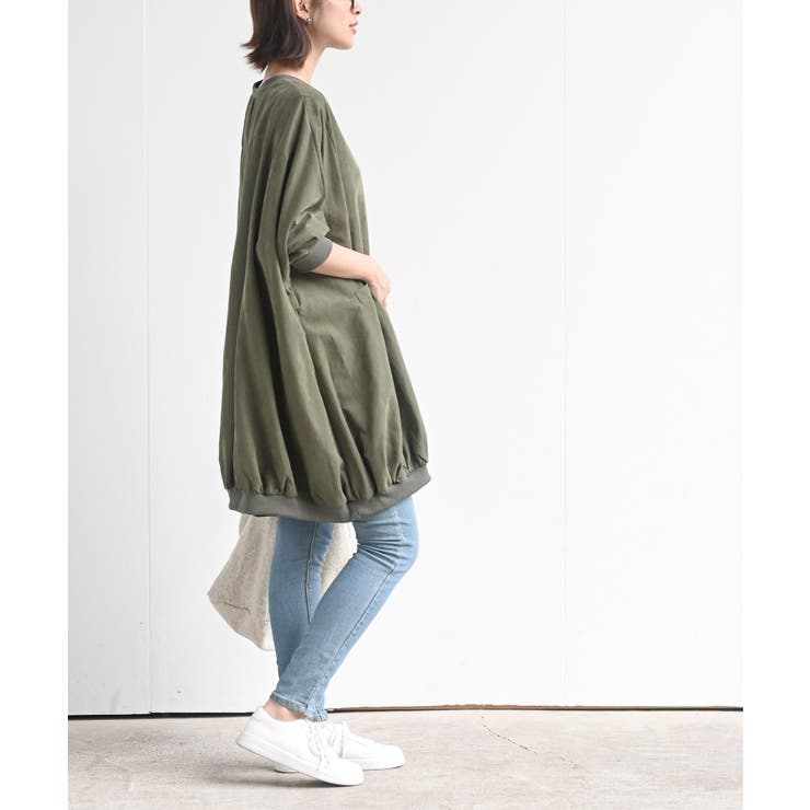 ピーチ起毛リブ使いゆったりチュニック | rps | 詳細画像5 