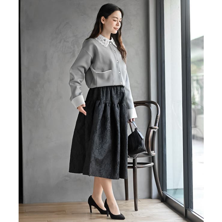 フラワージャガードフレアースカート | rps | 詳細画像10 