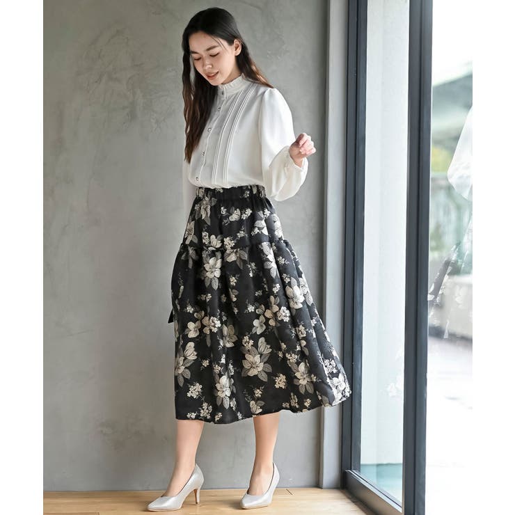 フラワージャガードフレアースカート | rps | 詳細画像11 