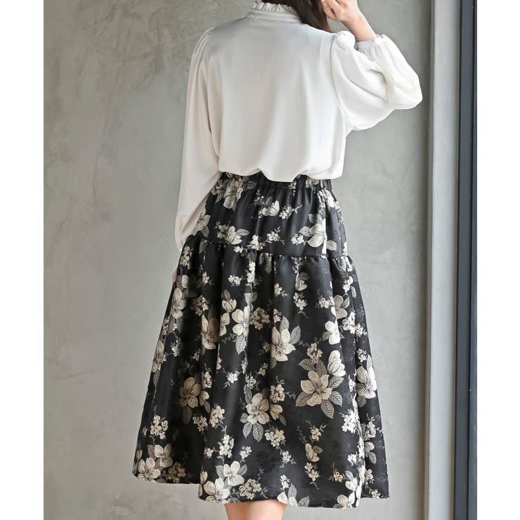 フラワージャガードフレアースカート | rps | 詳細画像13 