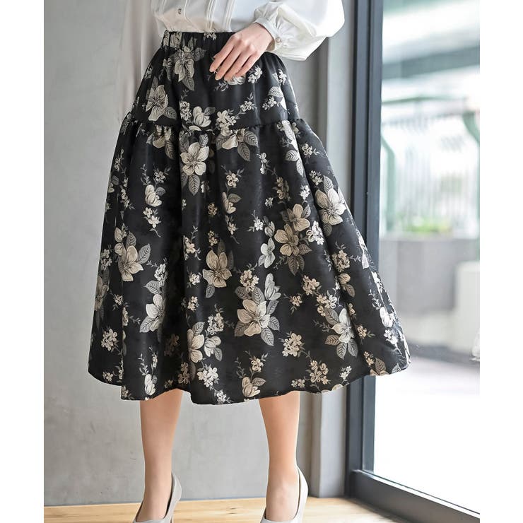 フラワージャガードフレアースカート | rps | 詳細画像17 