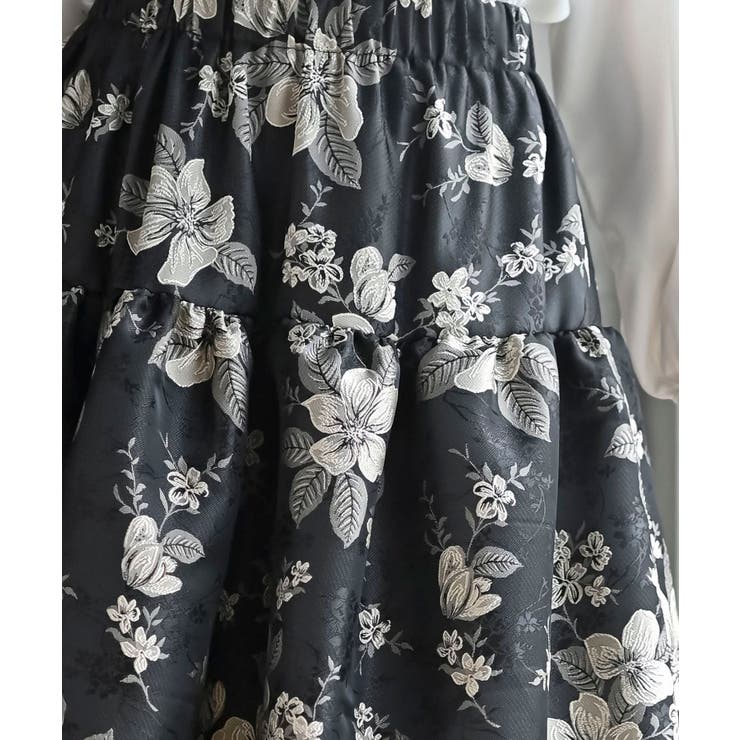 フラワージャガードフレアースカート | rps | 詳細画像18 