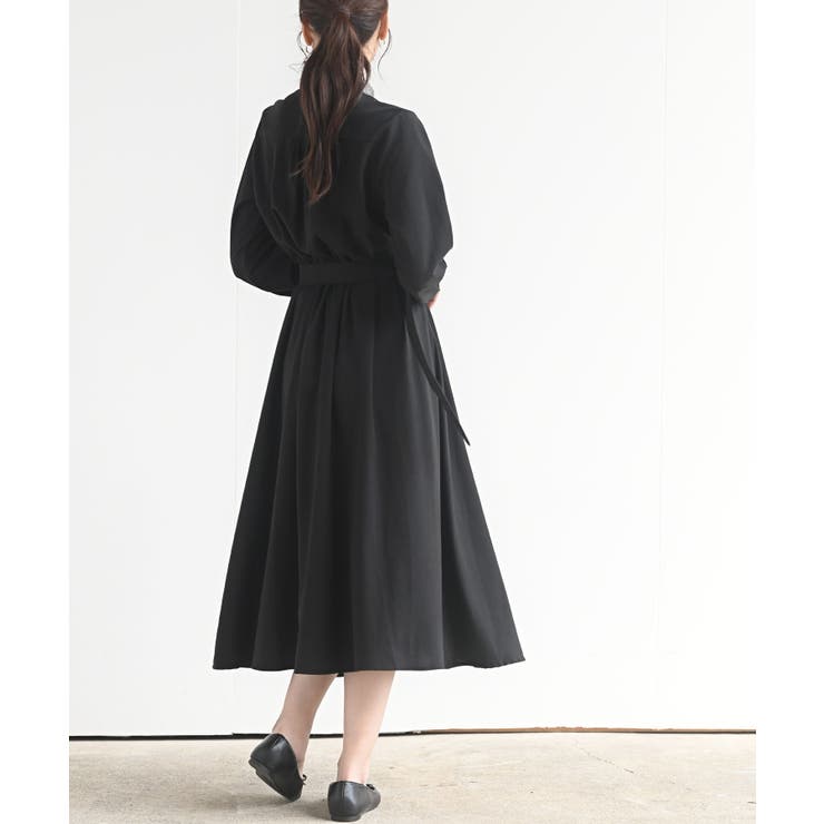 ベルト付きクレリックシャツワンピース[品番：RPSW0000720]｜rps