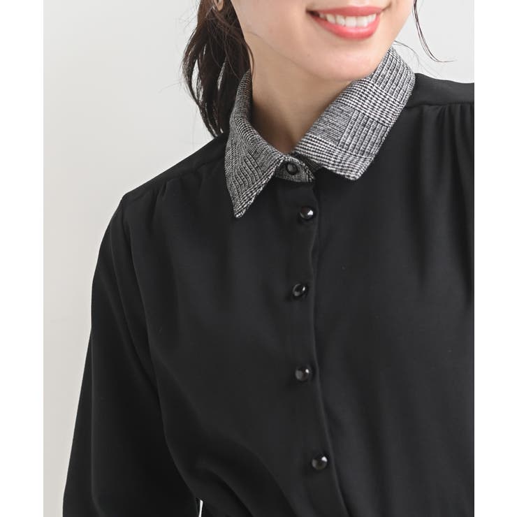 ベルト付きクレリックシャツワンピース[品番：RPSW0000720]｜rps