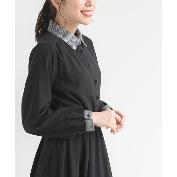 ベルト付きクレリックシャツワンピース[品番：RPSW0000720]｜rps