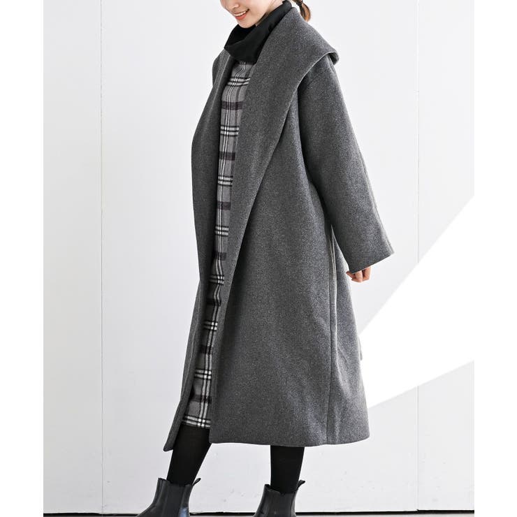 ショールカラーロングコート[品番：RPSW0002230]｜rps（アールピーエス