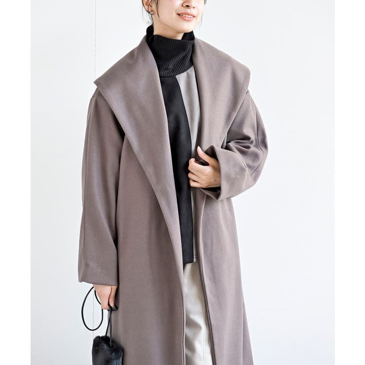 ショールカラーロングコート[品番：RPSW0002230]｜rps（アールピーエス