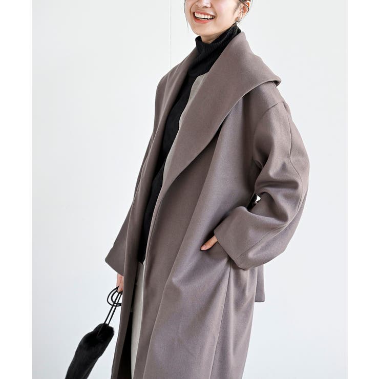 ショールカラーロングコート[品番：RPSW0002230]｜rps（アールピーエス