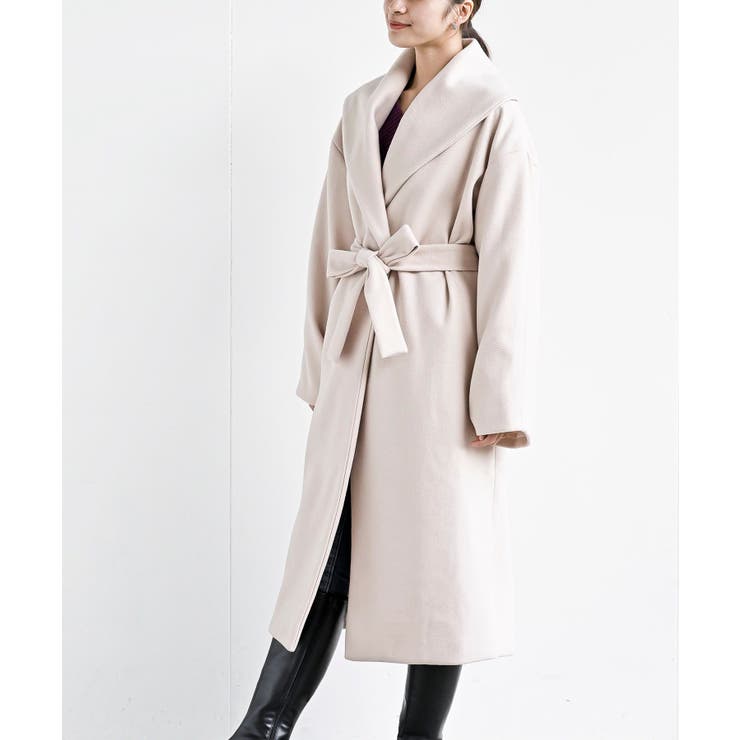 ショールカラーロングコート[品番：RPSW0002230]｜rps（アールピーエス