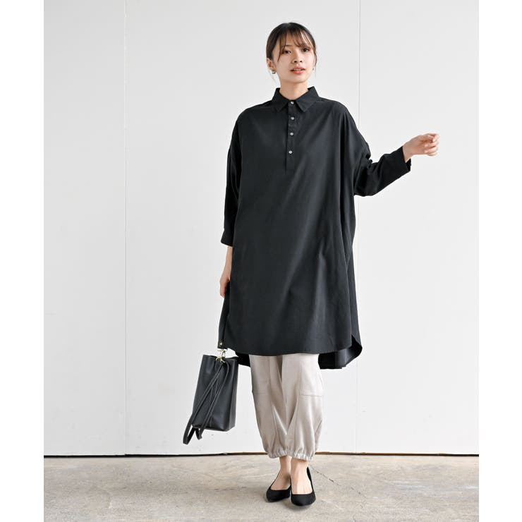 ピーチ起毛ドルマンシャツワンピース | rps | 詳細画像10 