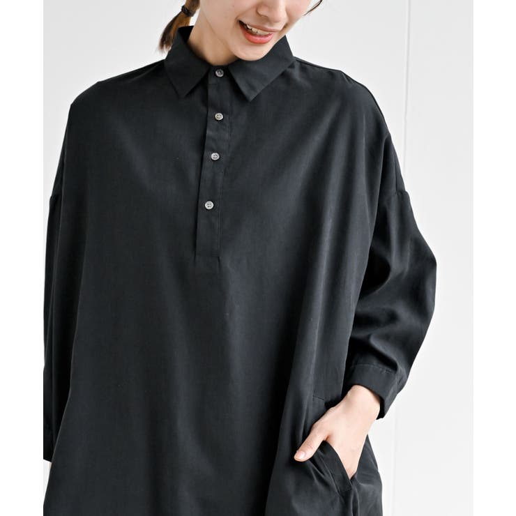 ピーチ起毛ドルマンシャツワンピース | rps | 詳細画像14 