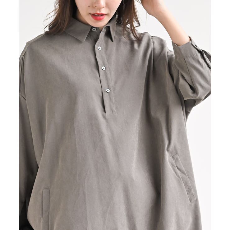 ピーチ起毛ドルマンシャツワンピース | rps | 詳細画像22 