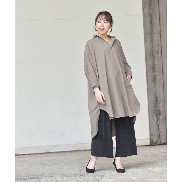 ピーチ起毛ドルマンシャツワンピース | rps | 詳細画像26 