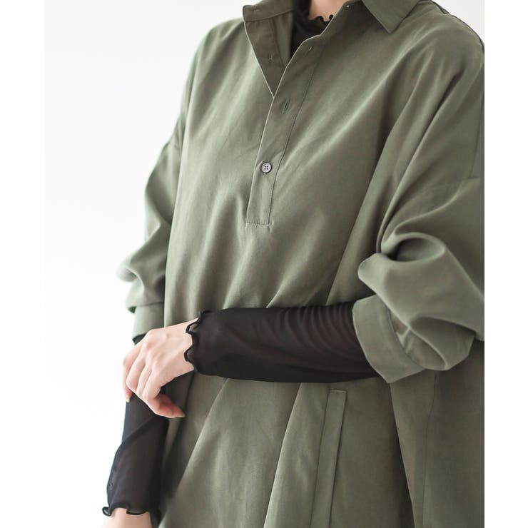 ピーチ起毛ドルマンシャツワンピース | rps | 詳細画像9 