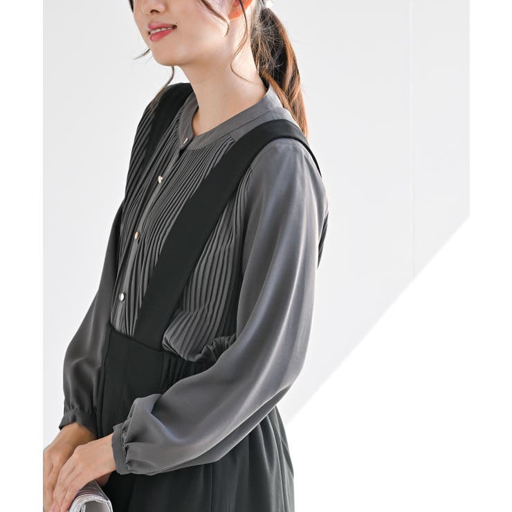 バンドカラーフロントタック ブラウス / ANY SIS | ファッション通販 