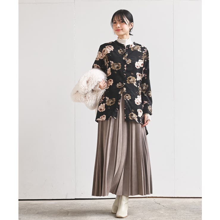 アソートプリントバンドカラーチュニックブラウス | rps | 詳細画像2 