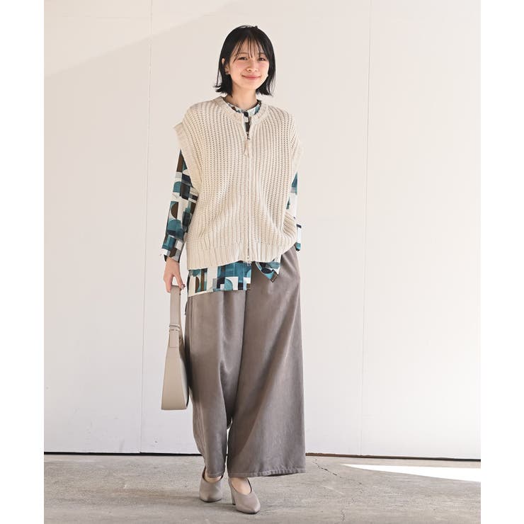 アソートプリントバンドカラーチュニックブラウス | rps | 詳細画像20 