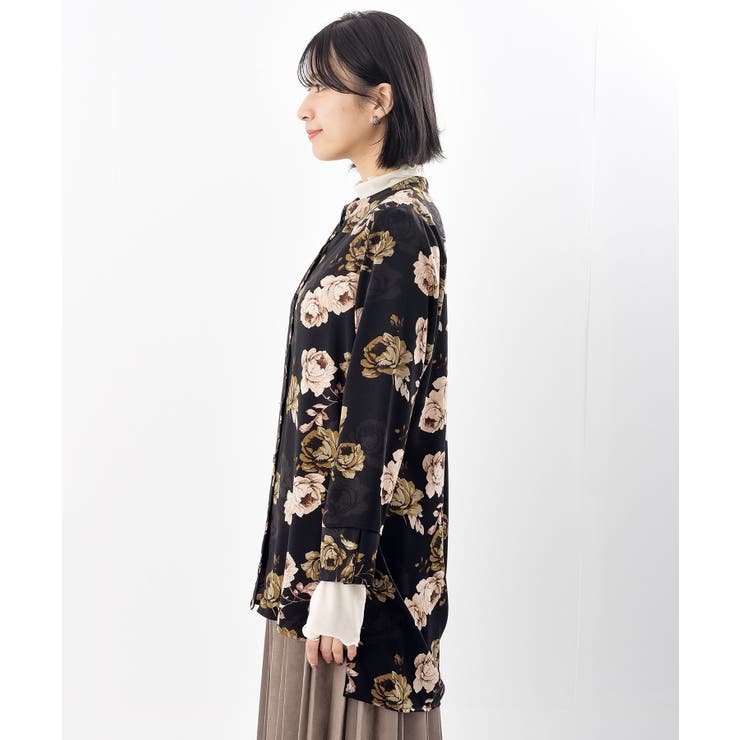 アソートプリントバンドカラーチュニックブラウス | rps | 詳細画像29 