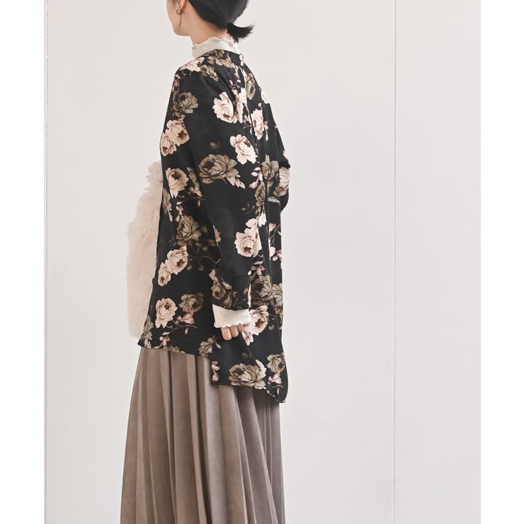 アソートプリントバンドカラーチュニックブラウス | rps | 詳細画像3 