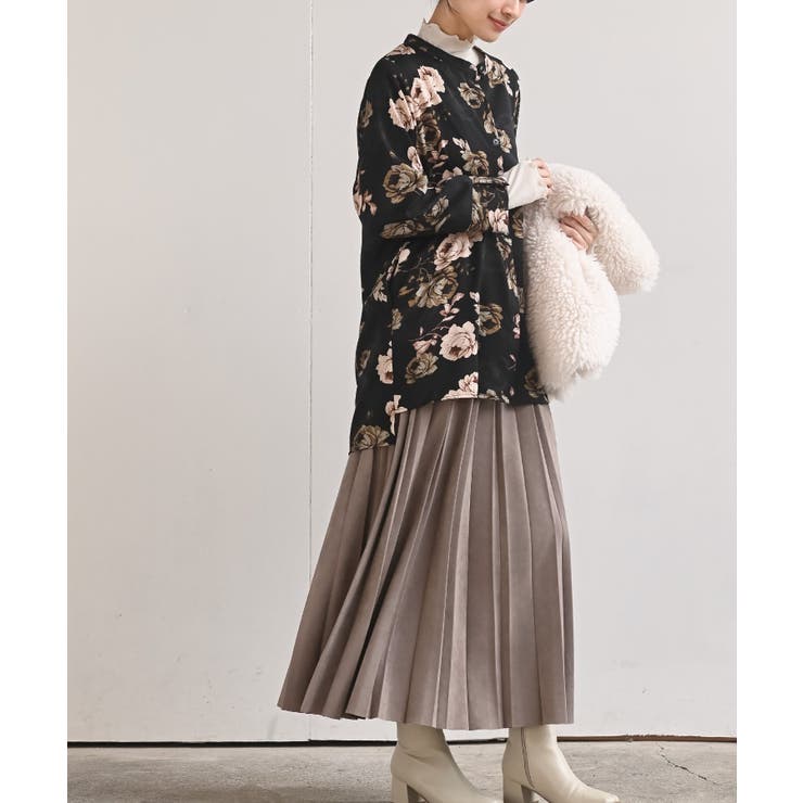 アソートプリントバンドカラーチュニックブラウス | rps | 詳細画像5 