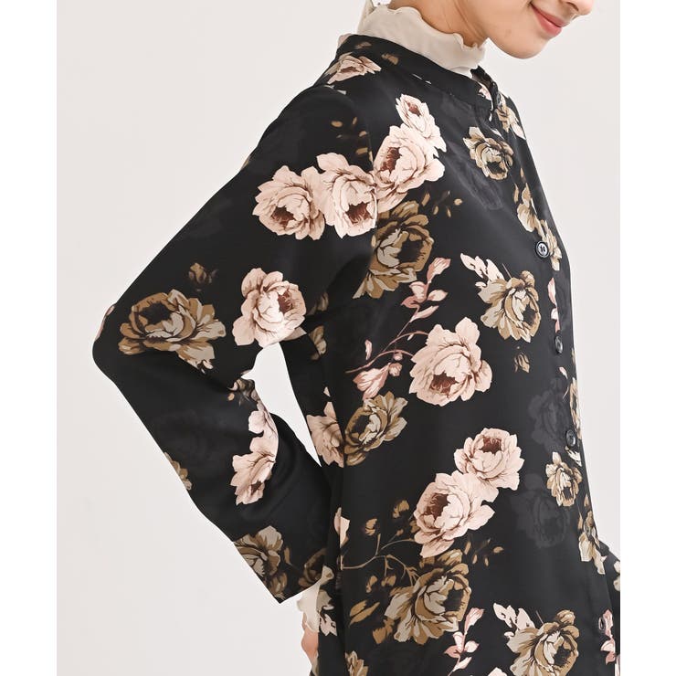 アソートプリントバンドカラーチュニックブラウス | rps | 詳細画像7 