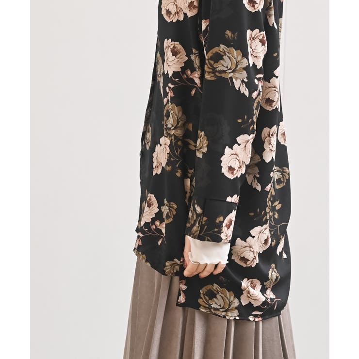 アソートプリントバンドカラーチュニックブラウス | rps | 詳細画像9 