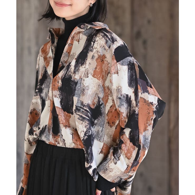 アソートプリントタックブラウス | rps | 詳細画像1 