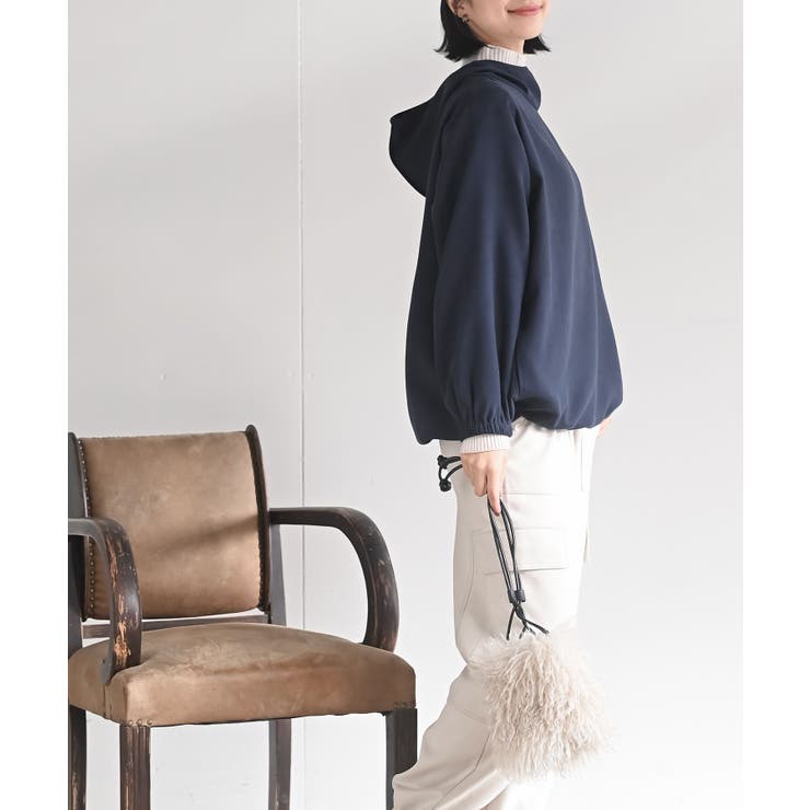 ツイル起毛フードブラウス | rps | 詳細画像11 