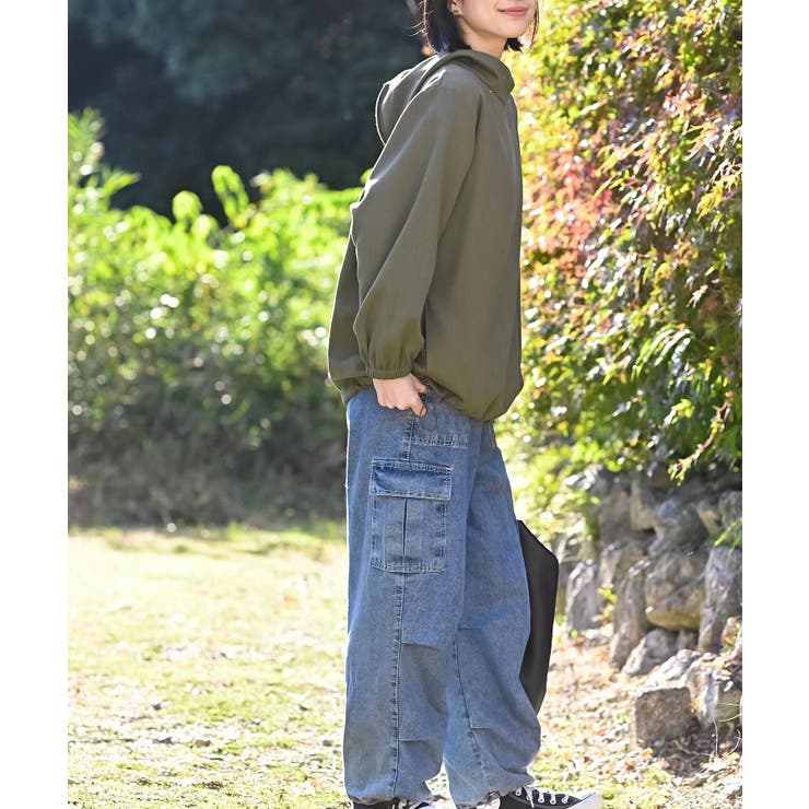 ツイル起毛フードブラウス | rps | 詳細画像5 