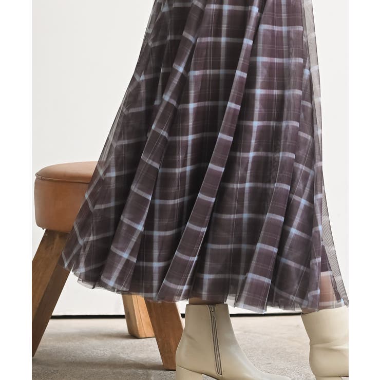 チェックチュールたっぷりフレアースカート | rps | 詳細画像17 