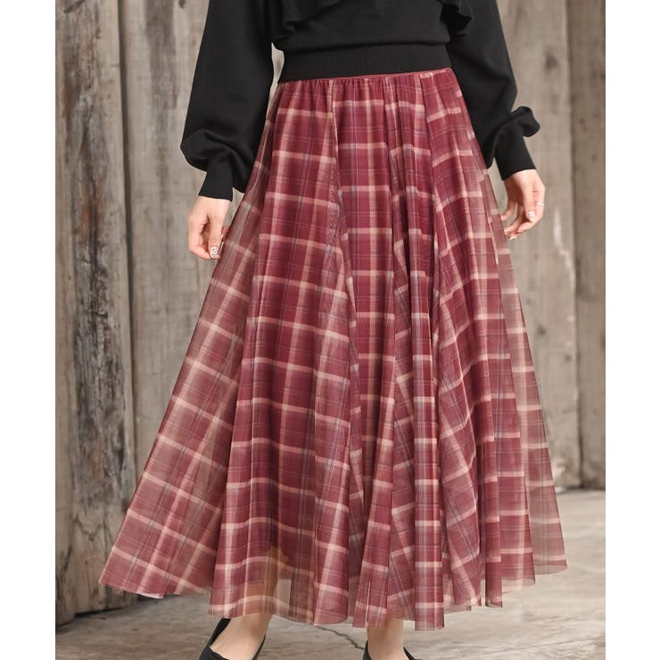 チェックチュールたっぷりフレアースカート | rps | 詳細画像22 