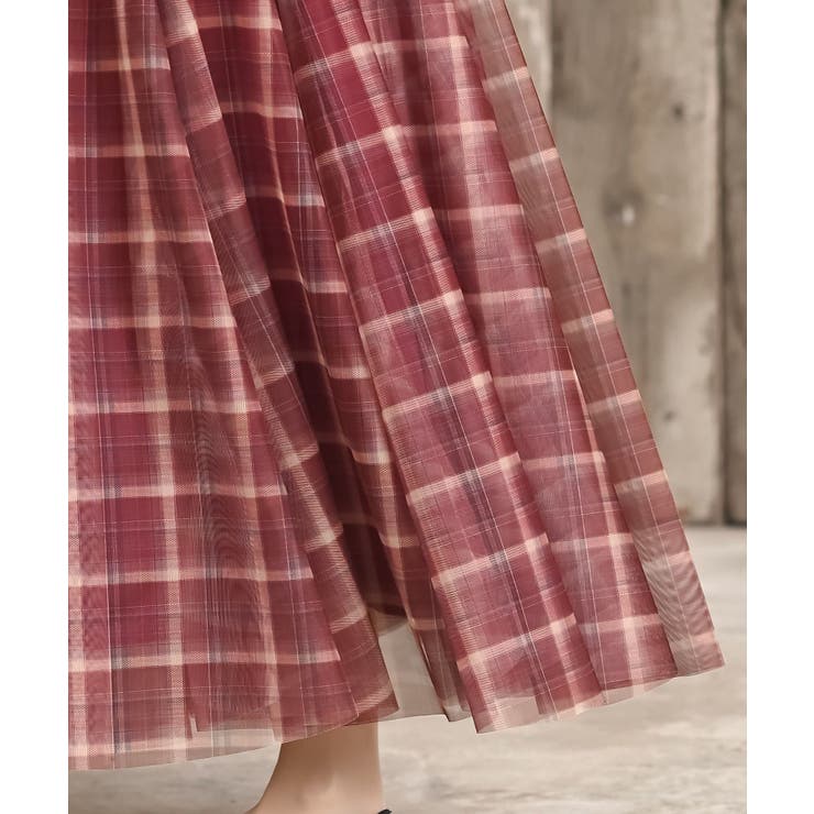 チェックチュールたっぷりフレアースカート | rps | 詳細画像25 