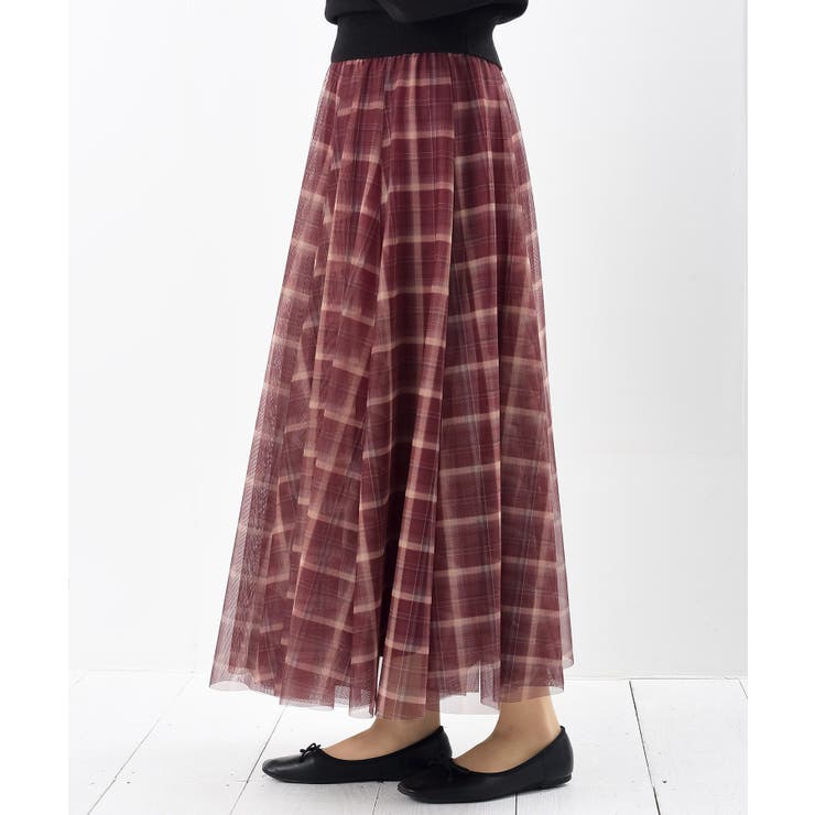 チェックチュールたっぷりフレアースカート | rps | 詳細画像26 