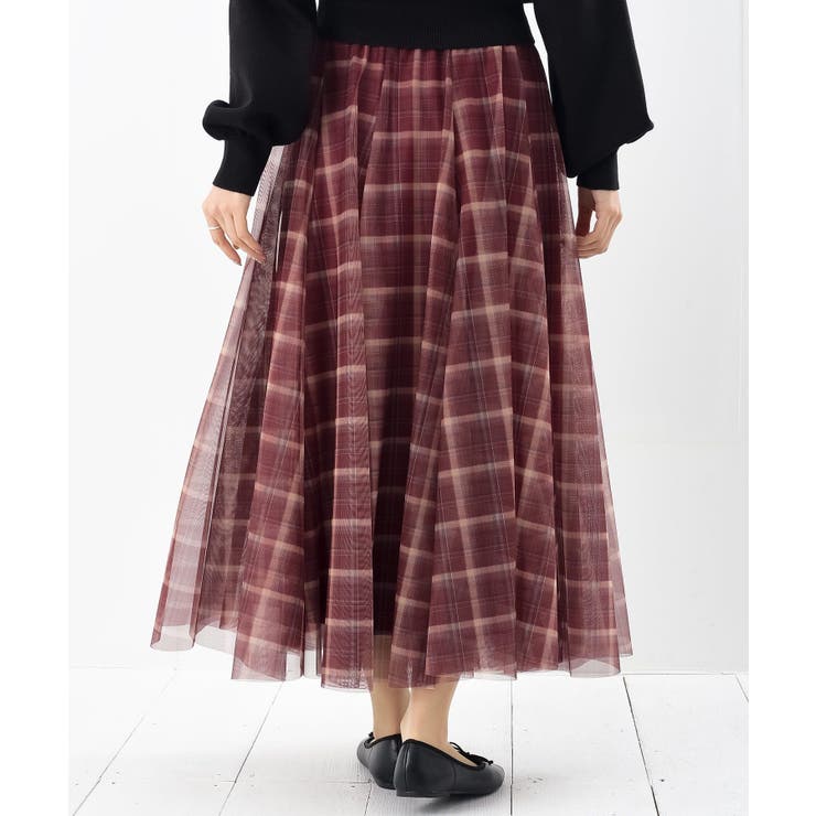 チェックチュールたっぷりフレアースカート | rps | 詳細画像27 