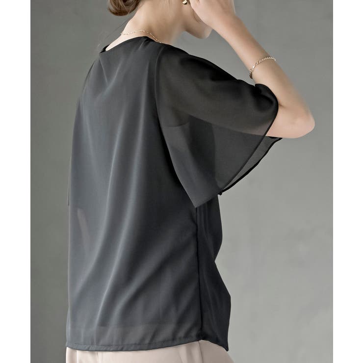 前結びリボンフレアー袖ブラウス | rps | 詳細画像17 