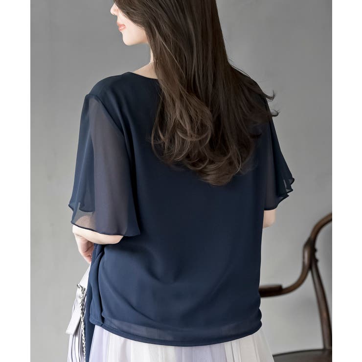 前結びリボンフレアー袖ブラウス | rps | 詳細画像24 