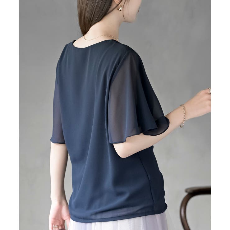 前結びリボンフレアー袖ブラウス | rps | 詳細画像25 