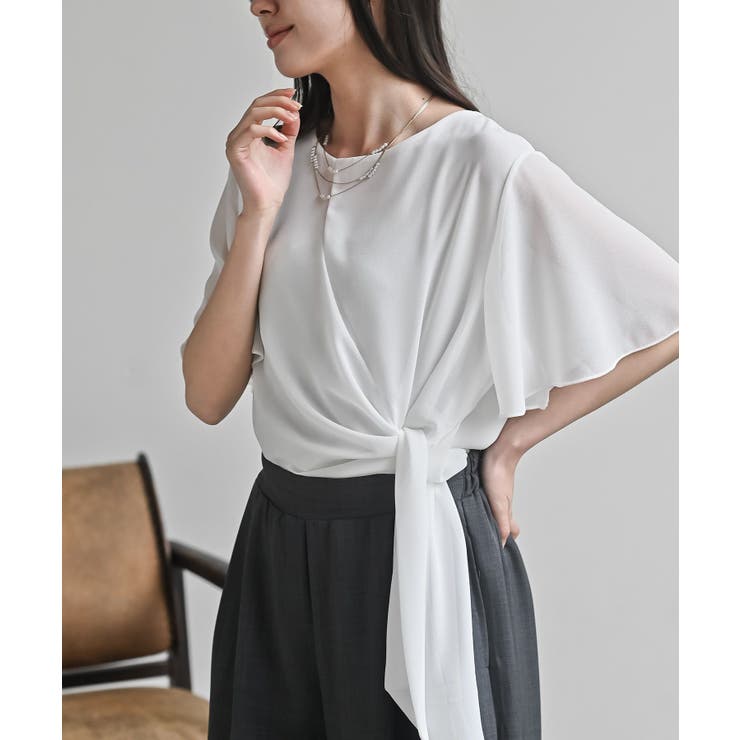 前結びリボンフレアー袖ブラウス | rps | 詳細画像7 