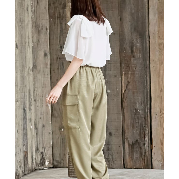 肩リボンフレアー袖ブラウス | rps | 詳細画像11 