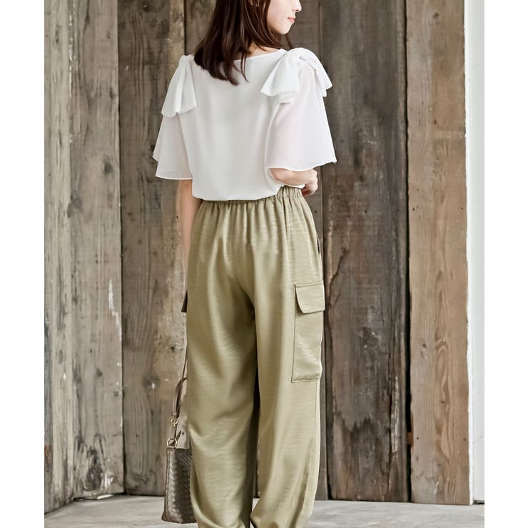 肩リボンフレアー袖ブラウス | rps | 詳細画像12 