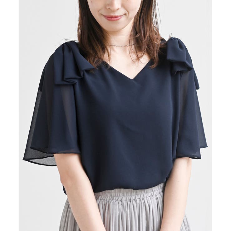 肩リボンフレアー袖ブラウス | rps | 詳細画像22 