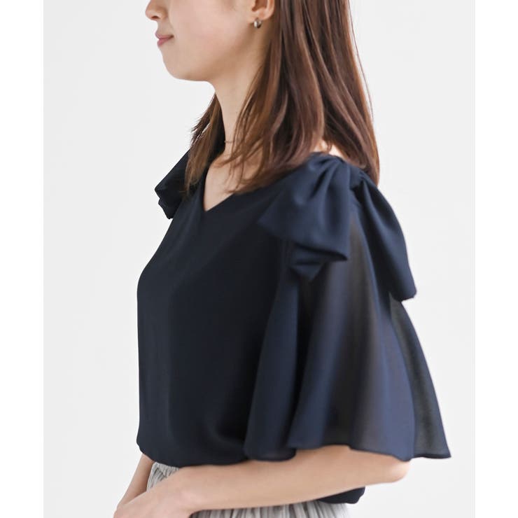 肩リボンフレアー袖ブラウス | rps | 詳細画像23 