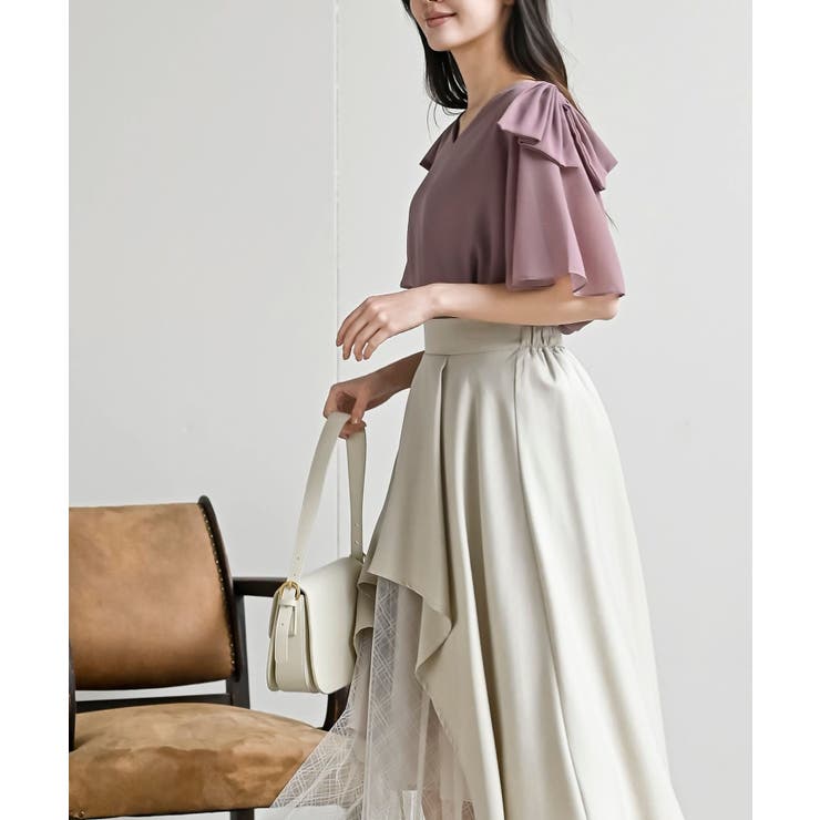 肩リボンフレアー袖ブラウス | rps | 詳細画像3 