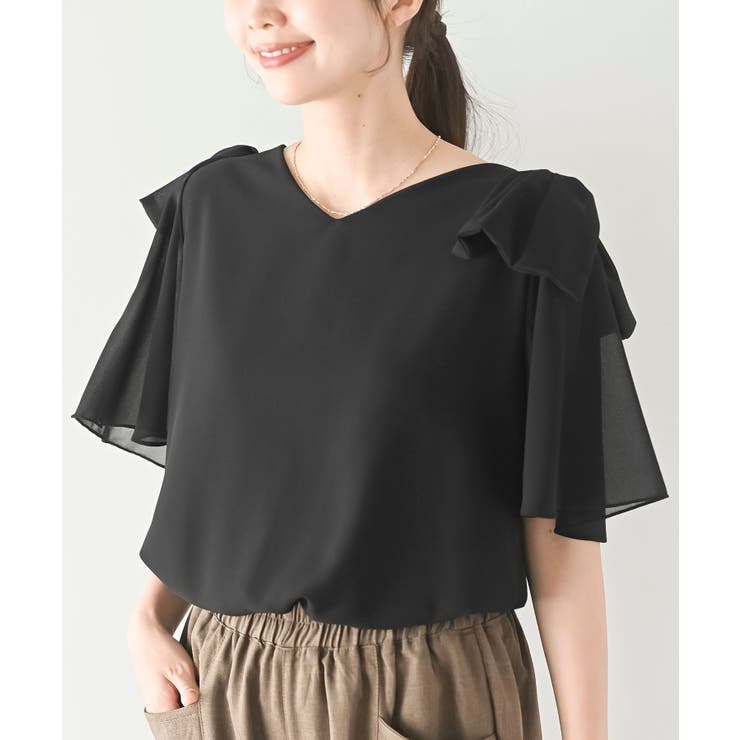 肩リボンフレアー袖ブラウス | rps | 詳細画像31 