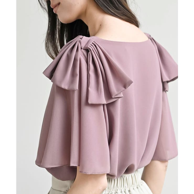 肩リボンフレアー袖ブラウス | rps | 詳細画像6 