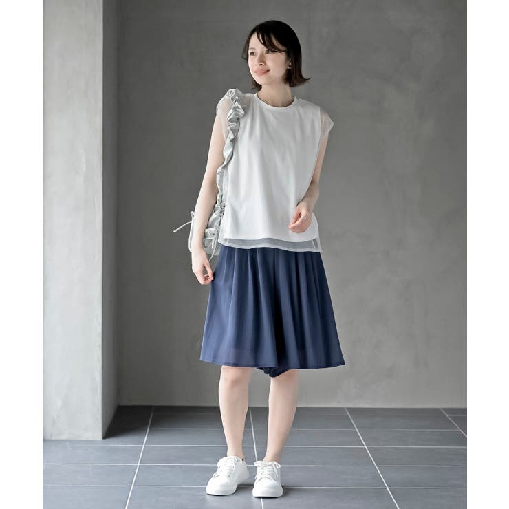 フロントタックシフォンキュロット | rps | 詳細画像2 