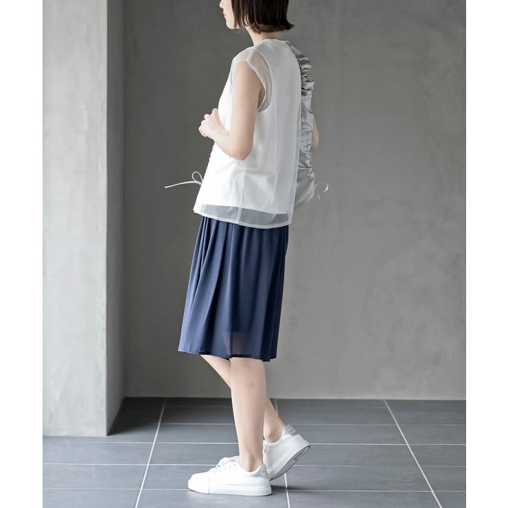 フロントタックシフォンキュロット | rps | 詳細画像3 